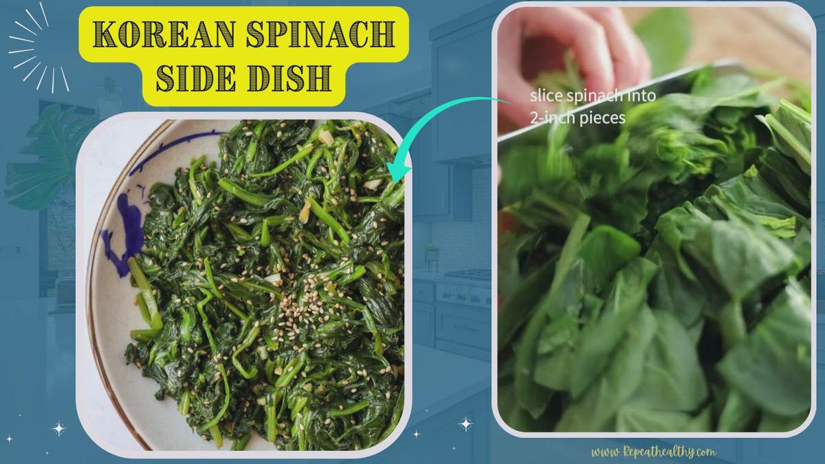 'Video thumbnail for Korean Spinach Side Dish'