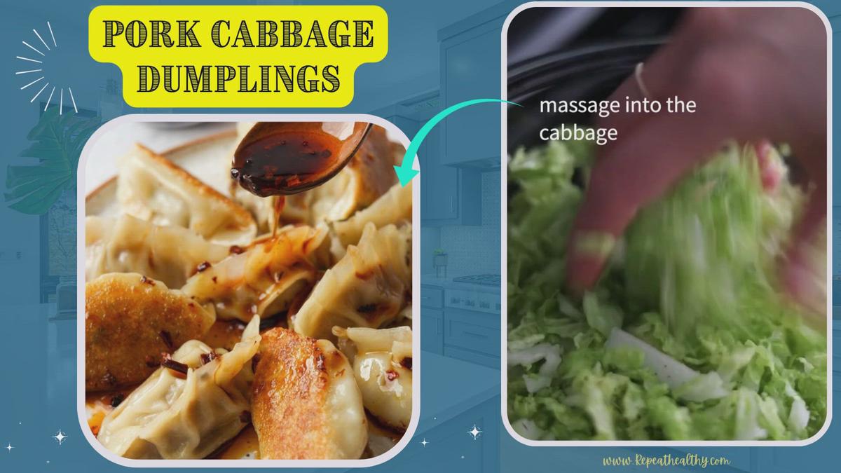 'Video thumbnail for Pork Cabbage Dumplings'