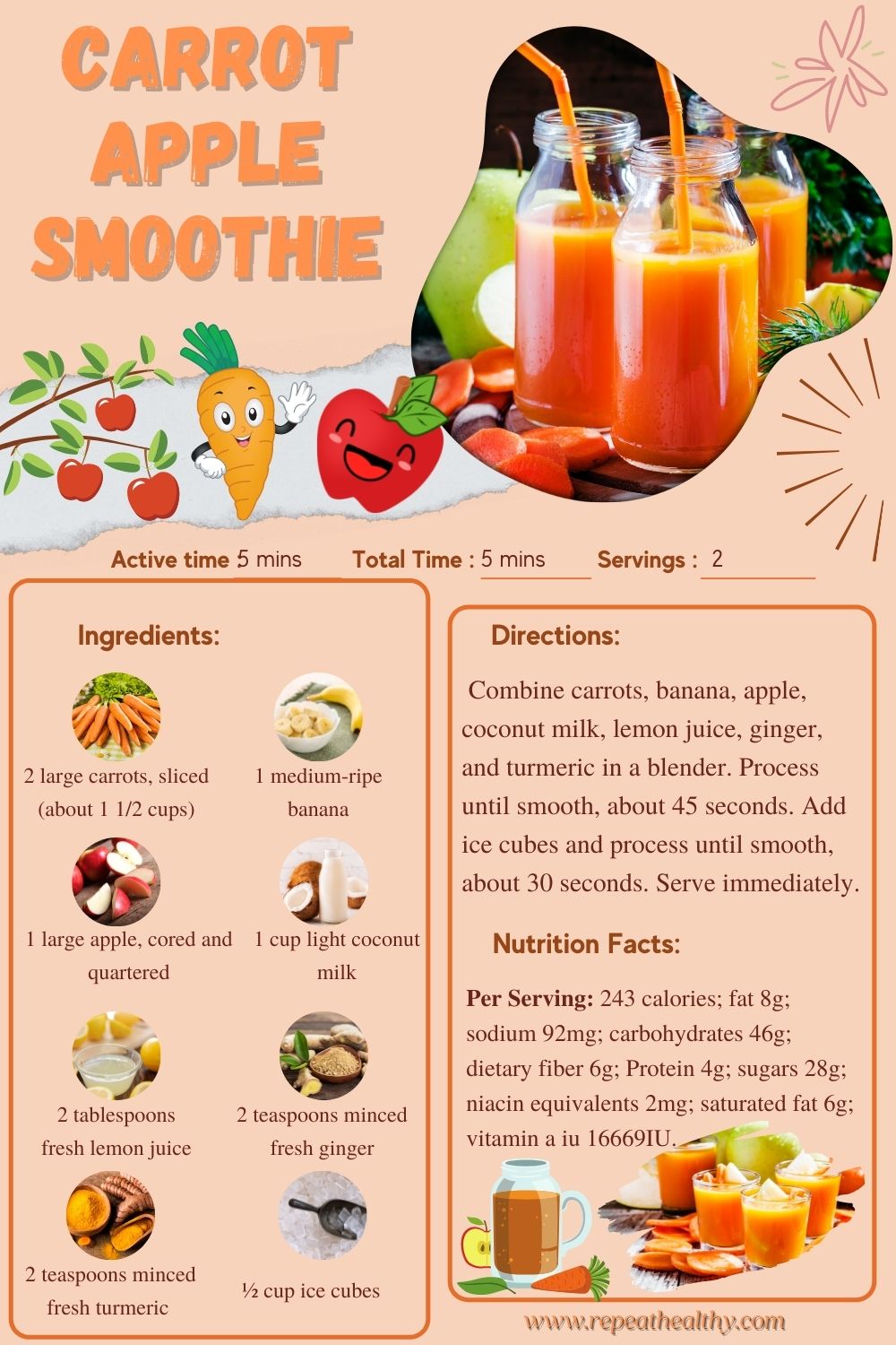 Carrot Apple Smoothie Recipe