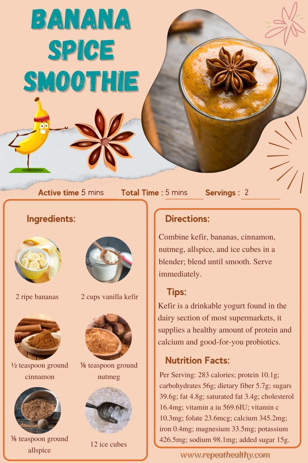 Banana Spice Smoothie Recipe