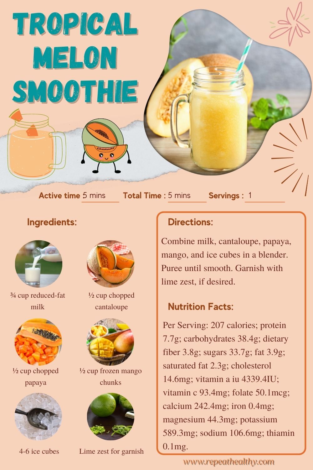 Tropical Melon Smoothie Recipe
